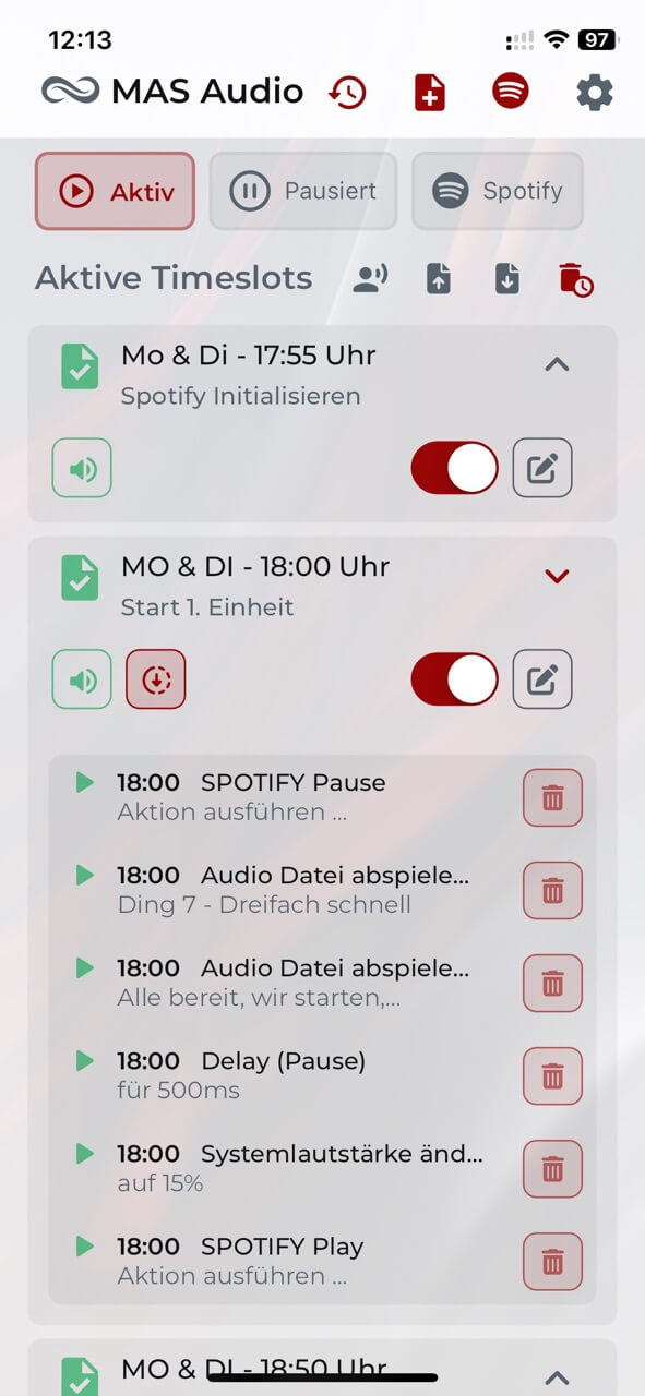 MAS Audio Control Smartphone App