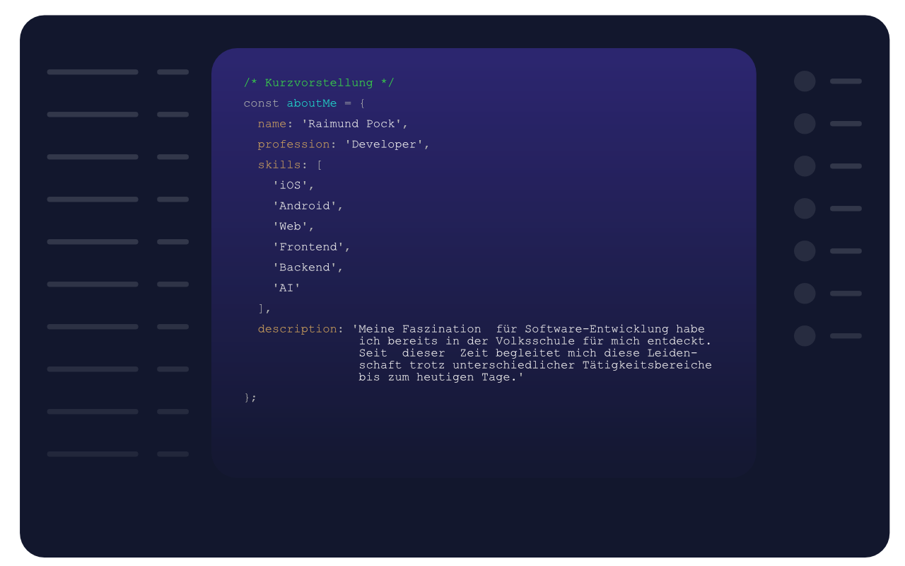 Dashboard einer maßgeschneiderten Business-Software von Pock.biz im Dark Mode